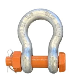 Crane Grade S Alloy Steel Safety Pin Bow Shackles - Component Size - 13mm