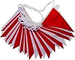 30m Roll Red/White Flag Bunting