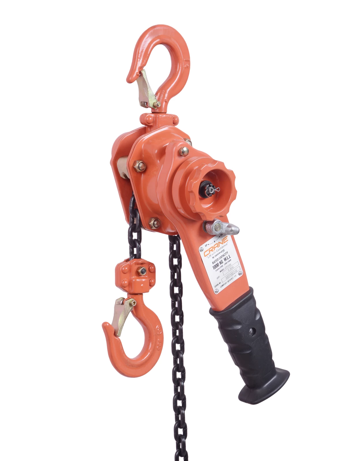 Crane CT Series Grade 100 1000kg Lever Block - 1.5m