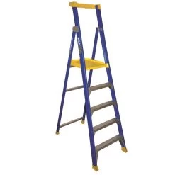 Bailey 5 Step 150Kg Fibreglass Platform Ladder - JOB Station