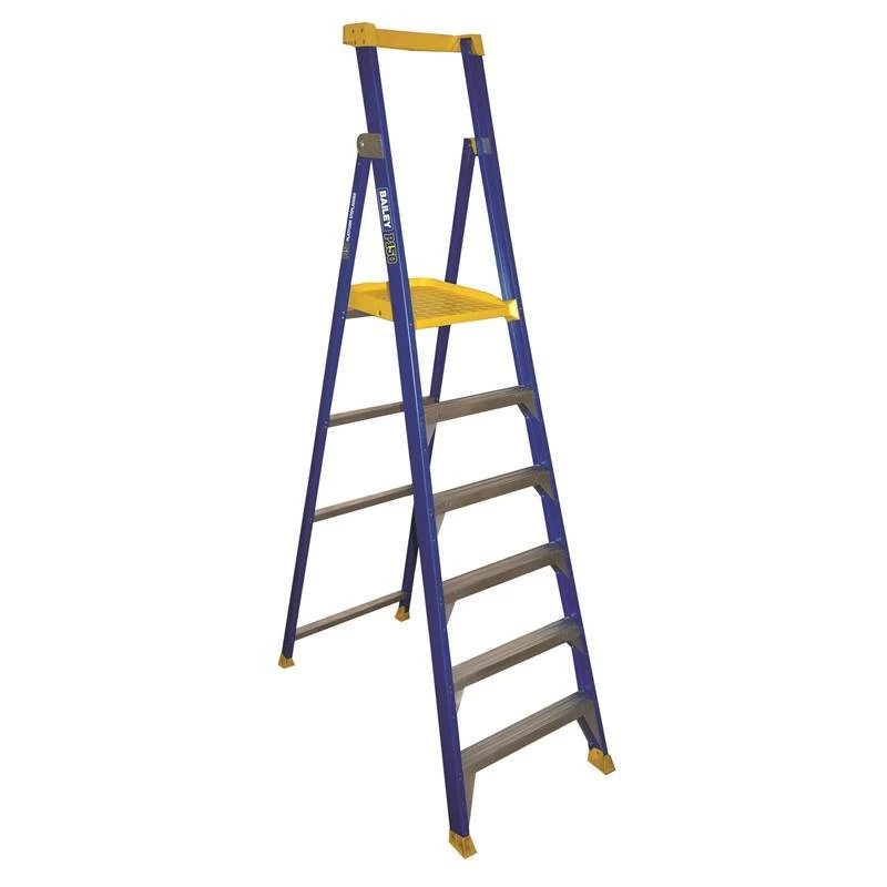 Bailey 6 Step 150Kg Fibreglass Platform Ladder - JOB Station - Image 3