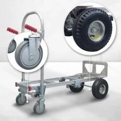 250Kg Rated 2 In 1 Aluminium Convertible Hand Truck Trolley
