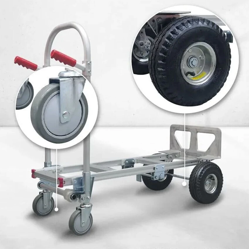 250Kg Rated 2 In 1 Aluminium Convertible Hand Truck Trolley