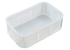 46L Plastic Crate Stacking 629 X 400 X 216mm - White