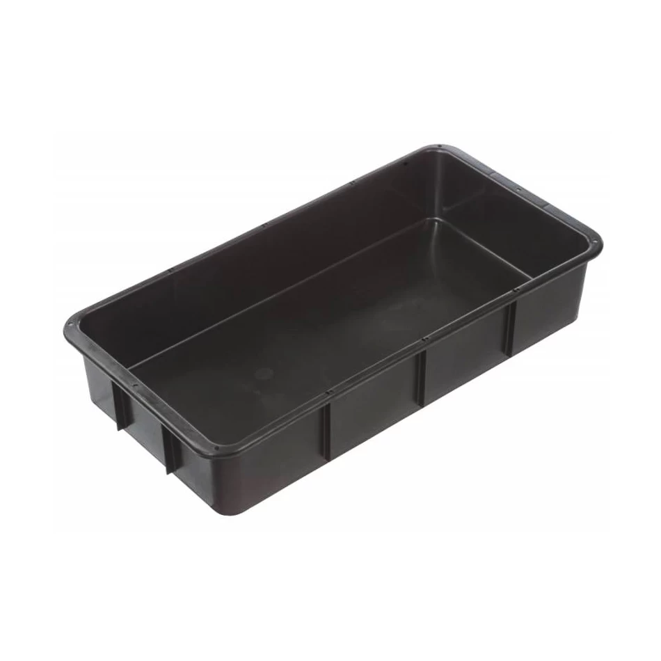 21L Plastic Crate Stacking 660 X 334 X 121mm - Black