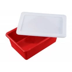 16L Plastic Crate Nesting Container 457 X 318 X 165mm - Red