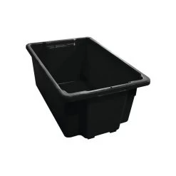 52L Plastic Crate Stack & Nest Container 645 X 413 X 276mm - Black