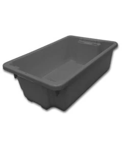 32L Plastic Crate Stack & Nest Container 645 X 413 X 210mm - Grey