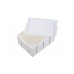 21L Plastic Crate Medium Storage Container - Food Grade - White