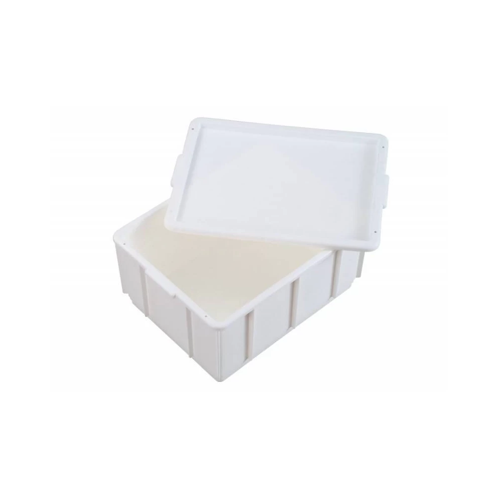 21L Plastic Crate Medium Storage Container - Food Grade - White