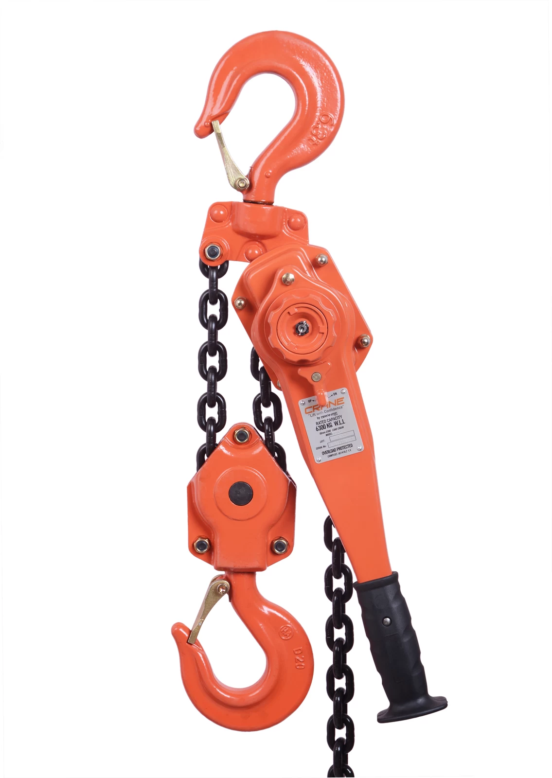 Crane IP Series Grade 100 6000kg Lever Block - 3.0m - Overload Protected