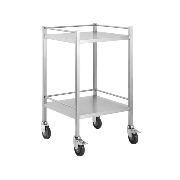 Stainless Medical Trolley With Rails - 500 X 500 X 900(H)mm - Image 2