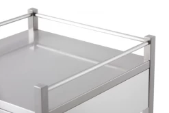 Stainless Medical Trolley With 1 Drawer - 500 X 500 X 900(H)mm With Lock On TOP Drawer