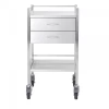 Stainless Medical Trolley With 2 Drawer - 500 X 500 X 900(H)mm With Lock On TOP Drawer