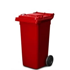 120L Wheelie Bin - Red