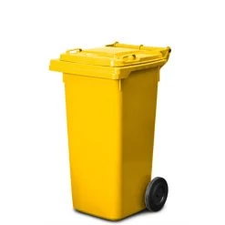 120L Wheelie Bin - Yellow