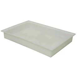 60L Rotomolded Plastic Tray - 800 X 550 X 120mm - White