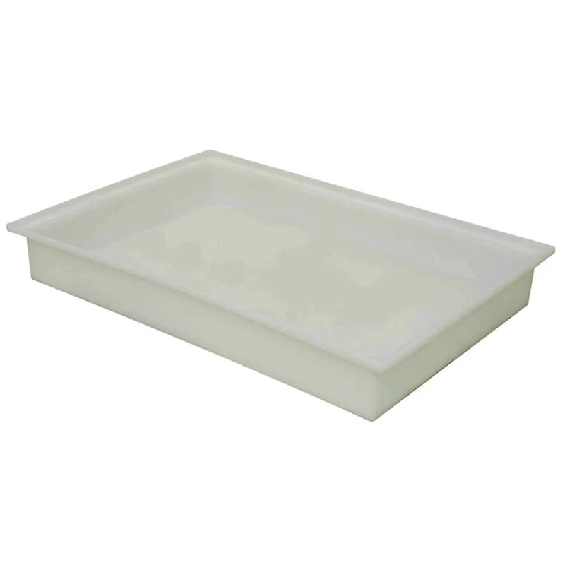 60L Rotomolded Plastic Tray - 800 X 550 X 120mm - White
