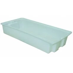 120L Rotomolded Plastic Trays - 1160 X 540 X 200mm - White - MH1659