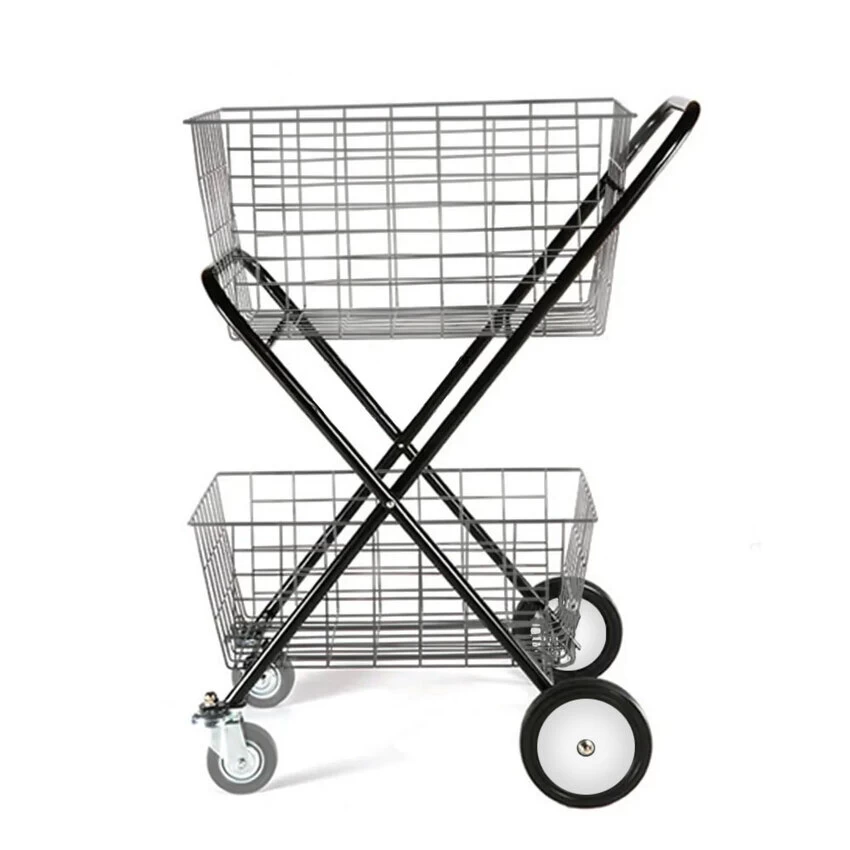 Foldable Shopping Trolley - Double Baskets - Image 5