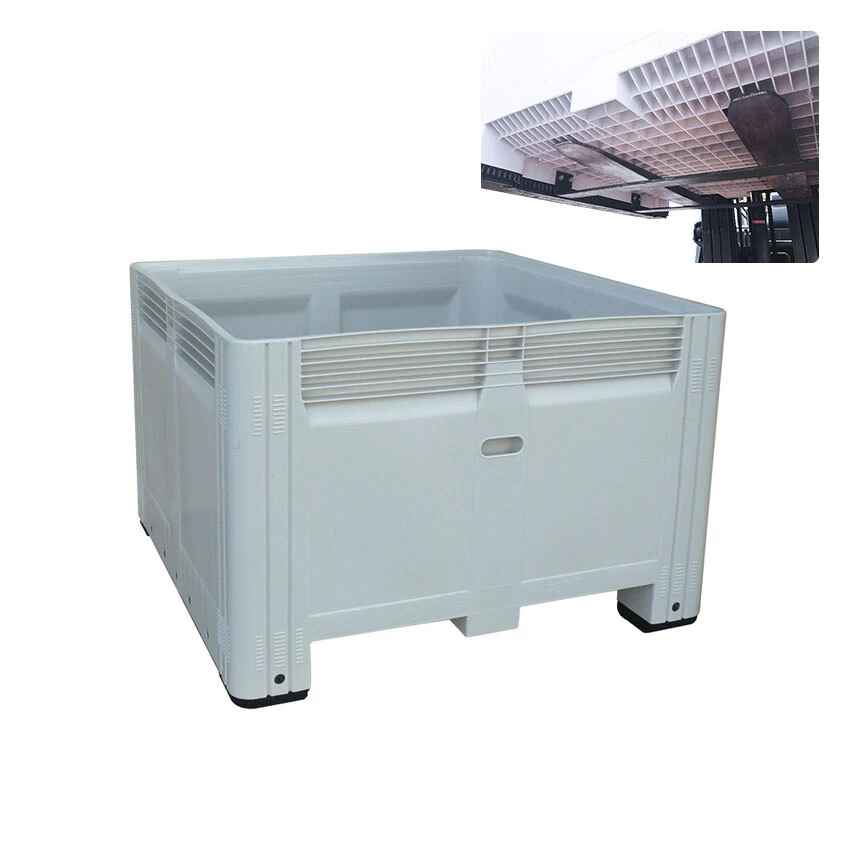 780L Nally Megabin Pallet Solid Bin With Tipping Bar