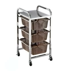 50kg Rated Triple Shelf Strainer Cart