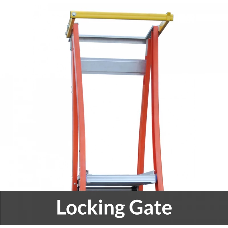 Indalex 150KG 2 Step Fibreglass Platform Ladder - Platform Height - 0.60m - Image 2