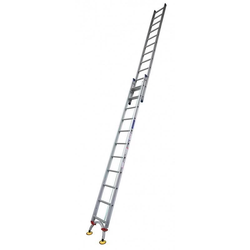Indalex Aluminium Extension Ladder - 2.6m To 4.1m - 180KG