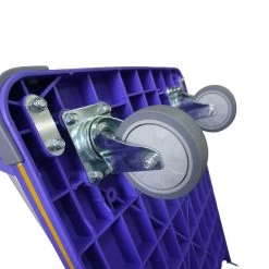 150 Rated Multifunction Blue Plastic Foldable Flatbed Trolley