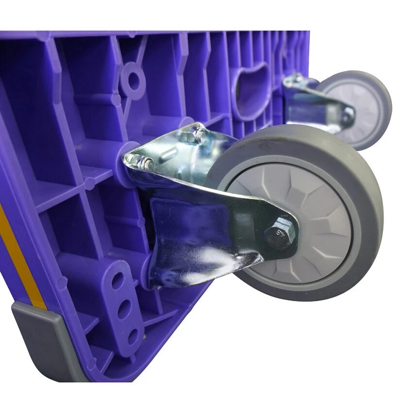 300 Rated Multifubction Blue Plastic Foldable Flatbed Trolley