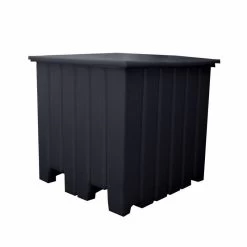 1000L Plastic Poly Tank - 1165 X 1165 X 1100mm - Black