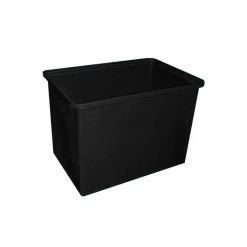 130L Plastic Poly Tank - 718 X 493 X 520mm - Black