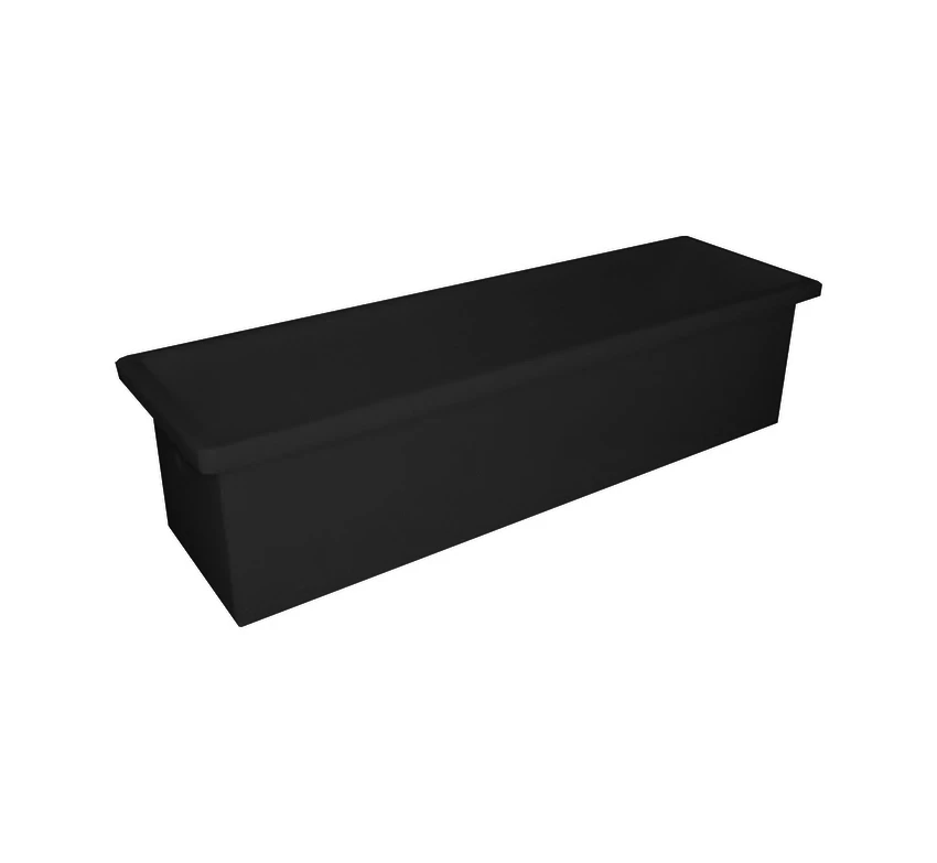 300L Plastic Poly Tank - 1630 X 435 X 430mm - Black