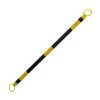 Traffic Cone Retractable Bar - Black/Yellow