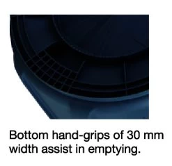 TRUST 60L Thor Round Plastic Bin - Grey