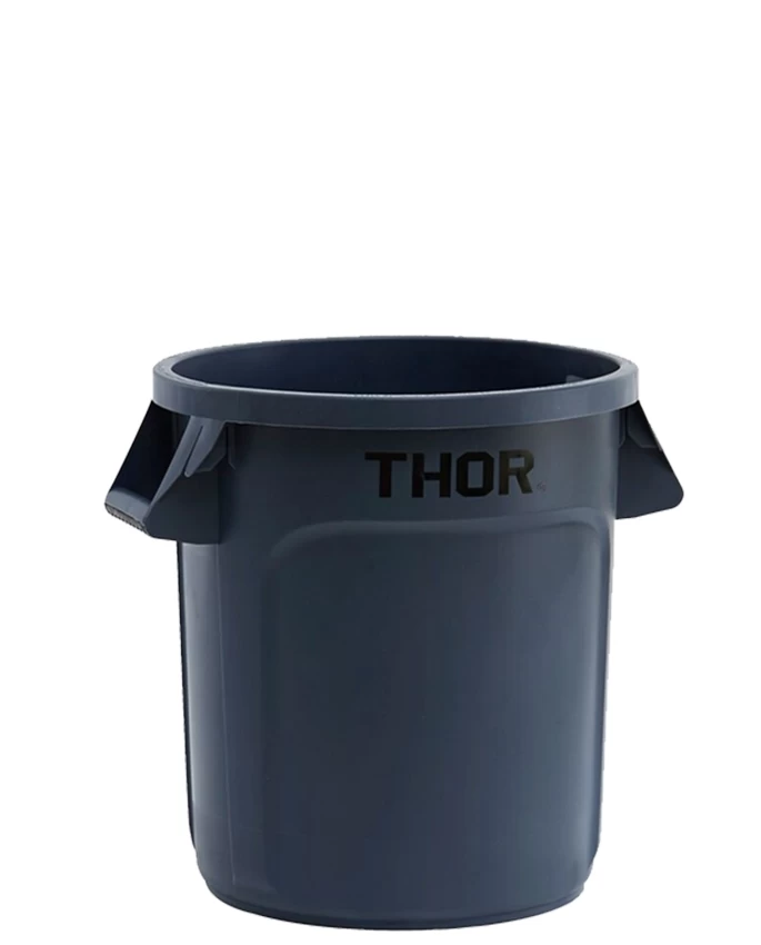 TRUST 75L Thor Round Plastic Bin - Grey