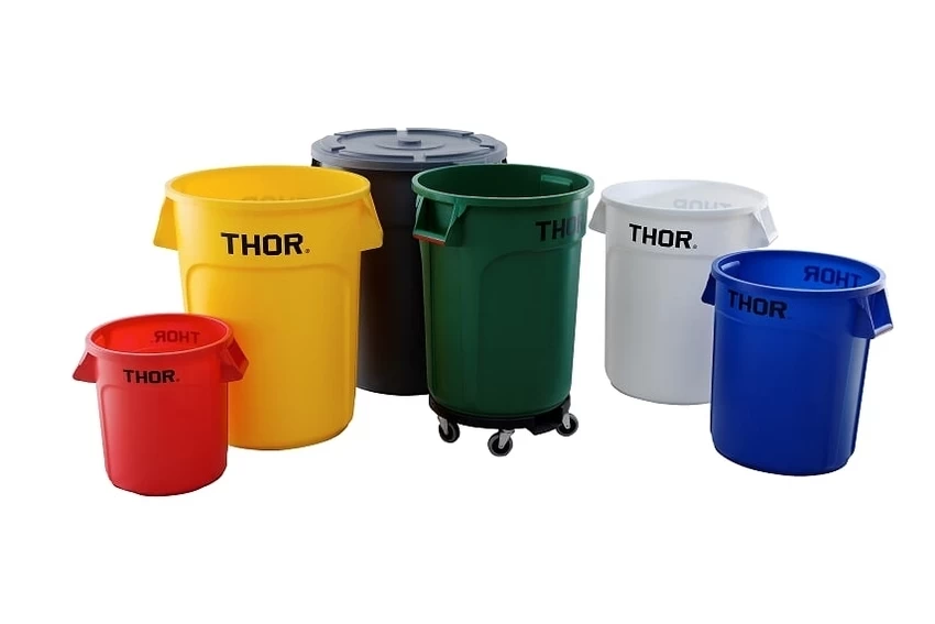 TRUST 75L Thor Round Plastic Bin - Red - Image 6