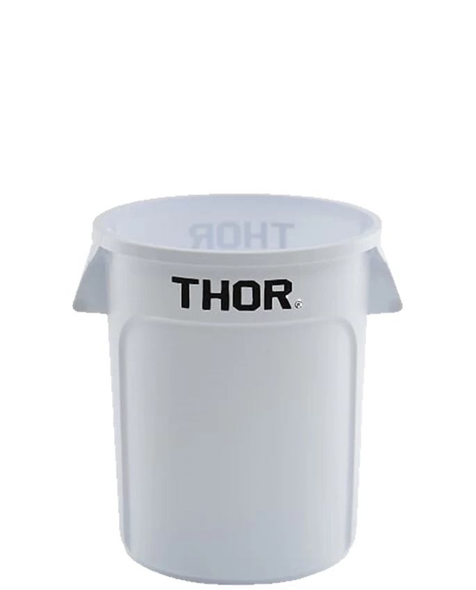 TRUST 75L Thor Round Plastic Bin - White - Image 4
