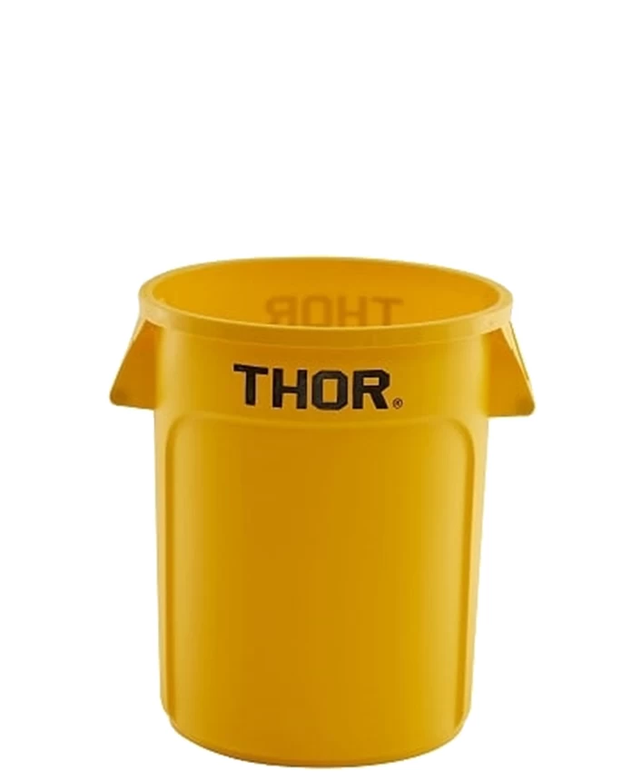 TRUST 75L Thor Round Plastic Bin - Yellow - Image 7