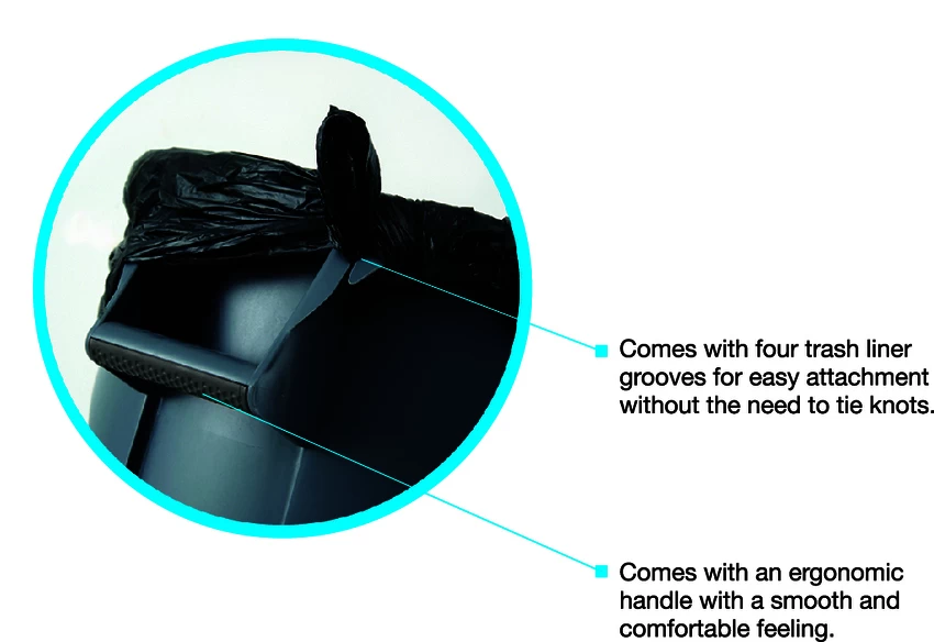 TRUST 121L Thor Round Plastic Bin - Blue - Image 3