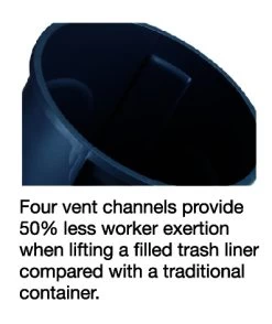 TRUST 121L Thor Round Plastic Bin - Grey