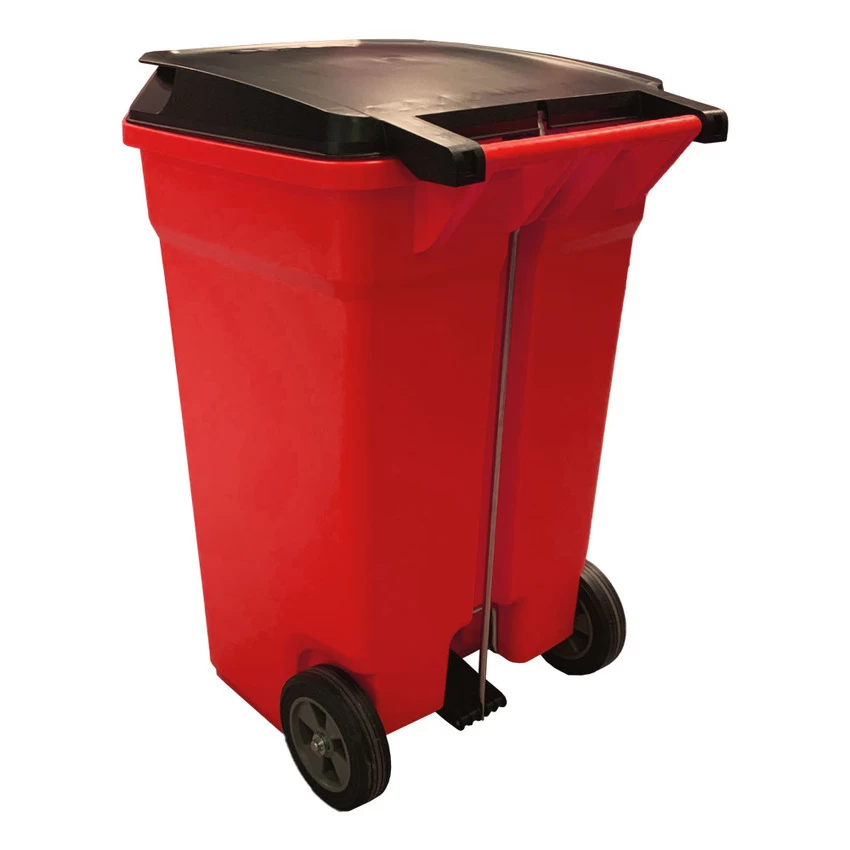 TRUST 120 Litre THOR Step-On Roll-out Bin - Red