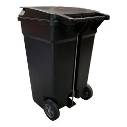 TRUST 190 Litre THOR Step-On Roll-out Bin - Black