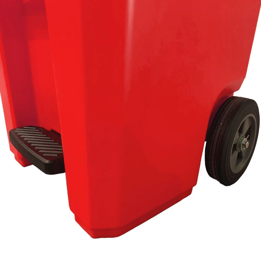 TRUST 190 Litre THOR Step-On Roll-out Bin - Red - Image 7