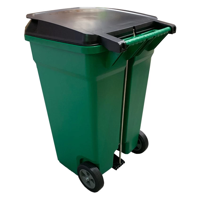 TRUST 240 Litre THOR Step-On Roll-out Bin - Green - Image 5