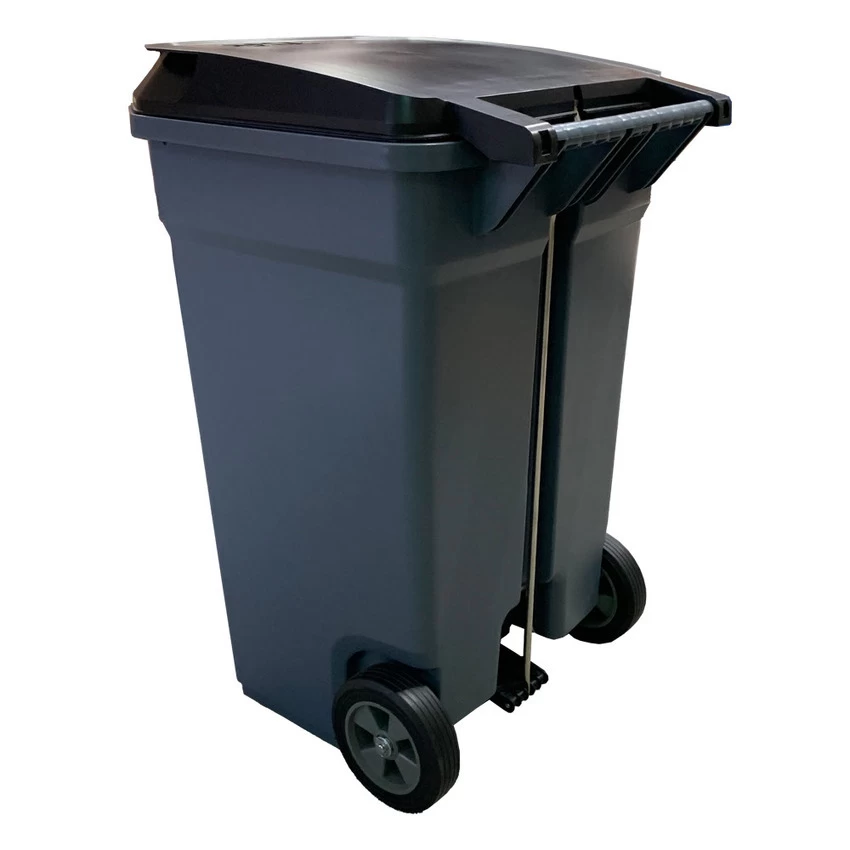 TRUST 360 Litre THOR Step-On Roll-out Bin - Grey - Image 3