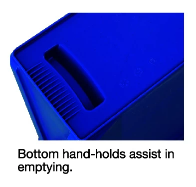 TRUST 60L SVELTE Slimline Rectangular Bin - 50.7cm X 27.2cm X 63.2cm(excluding Handle Size) - Blue - Image 3