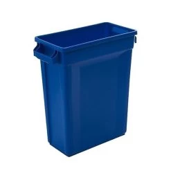 TRUST 60L SVELTE Slimline Rectangular Bin - 50.7cm X 27.2cm X 63.2cm(excluding Handle Size) - Blue