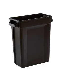 TRUST 60L SVELTE Slimline Rectangular Bin - 50.7cm X 27.2cm X 63.2cm(excluding Handle Size) - Brown