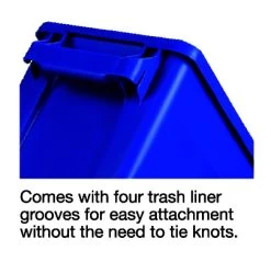 TRUST 60L SVELTE Slimline Rectangular Bin - 50.7cm X 27.2cm X 63.2cm(excluding Handle Size) - Grey